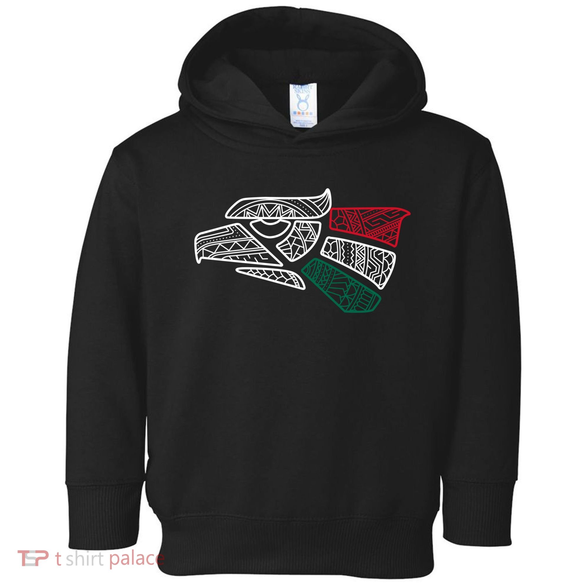 Mexico Flag Mexican Eagle Aztec Style Hecho En Mexico Toddler Hoodie