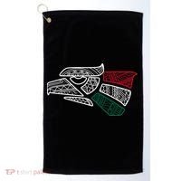 Mexico Flag Mexican Eagle Aztec Style Hecho En Mexico Golf Towel thumb 0