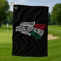 Mexico Flag Mexican Eagle Aztec Style Hecho En Mexico Golf Towel thumb 1