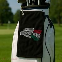 Mexico Flag Mexican Eagle Aztec Style Hecho En Mexico Golf Towel thumb 2