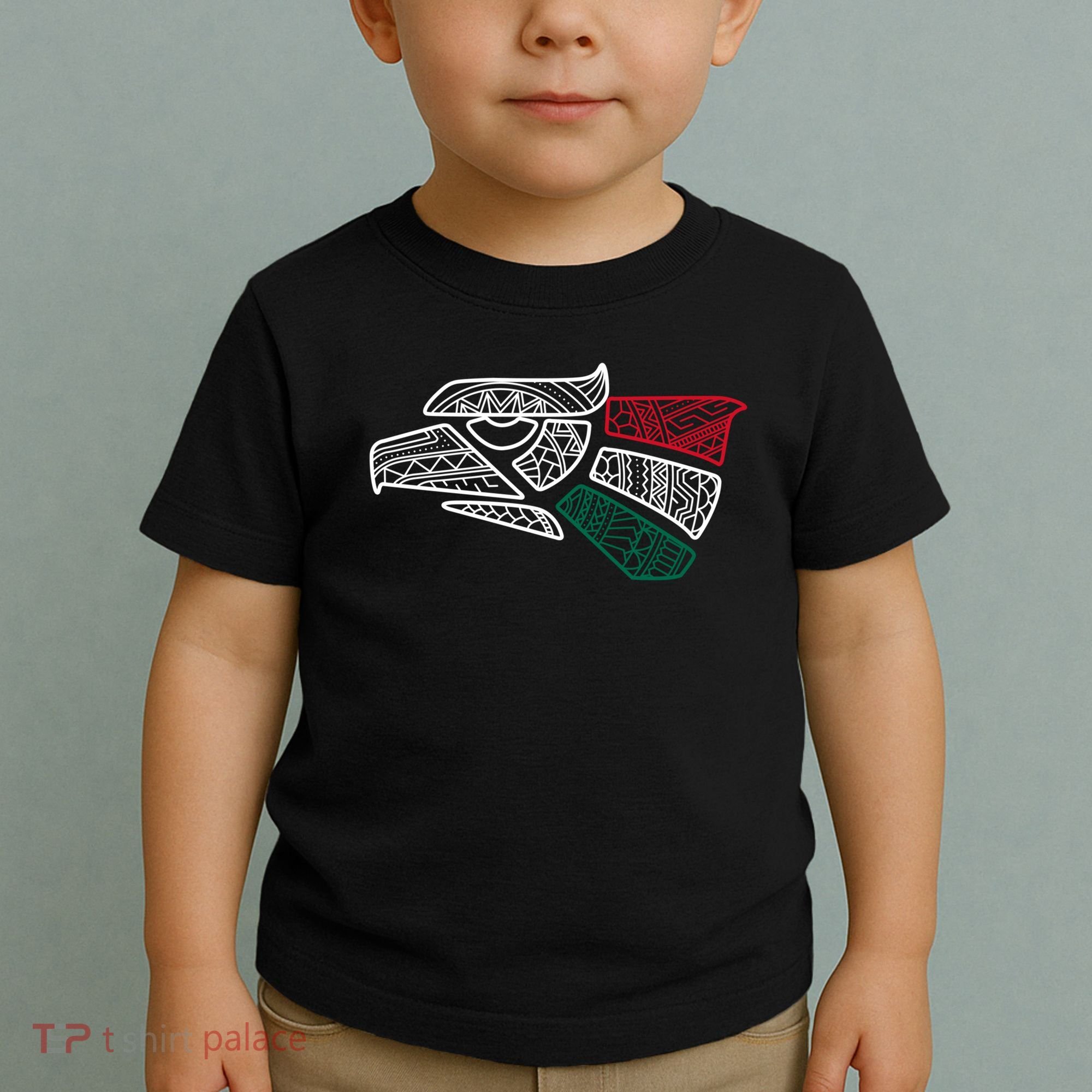 Mexico Flag Mexican Eagle Aztec Style Hecho En Mexico Toddler T-Shirt