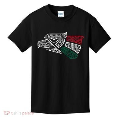 Mexico Flag Mexican Eagle Aztec Style Hecho En Mexico Kids T-Shirt