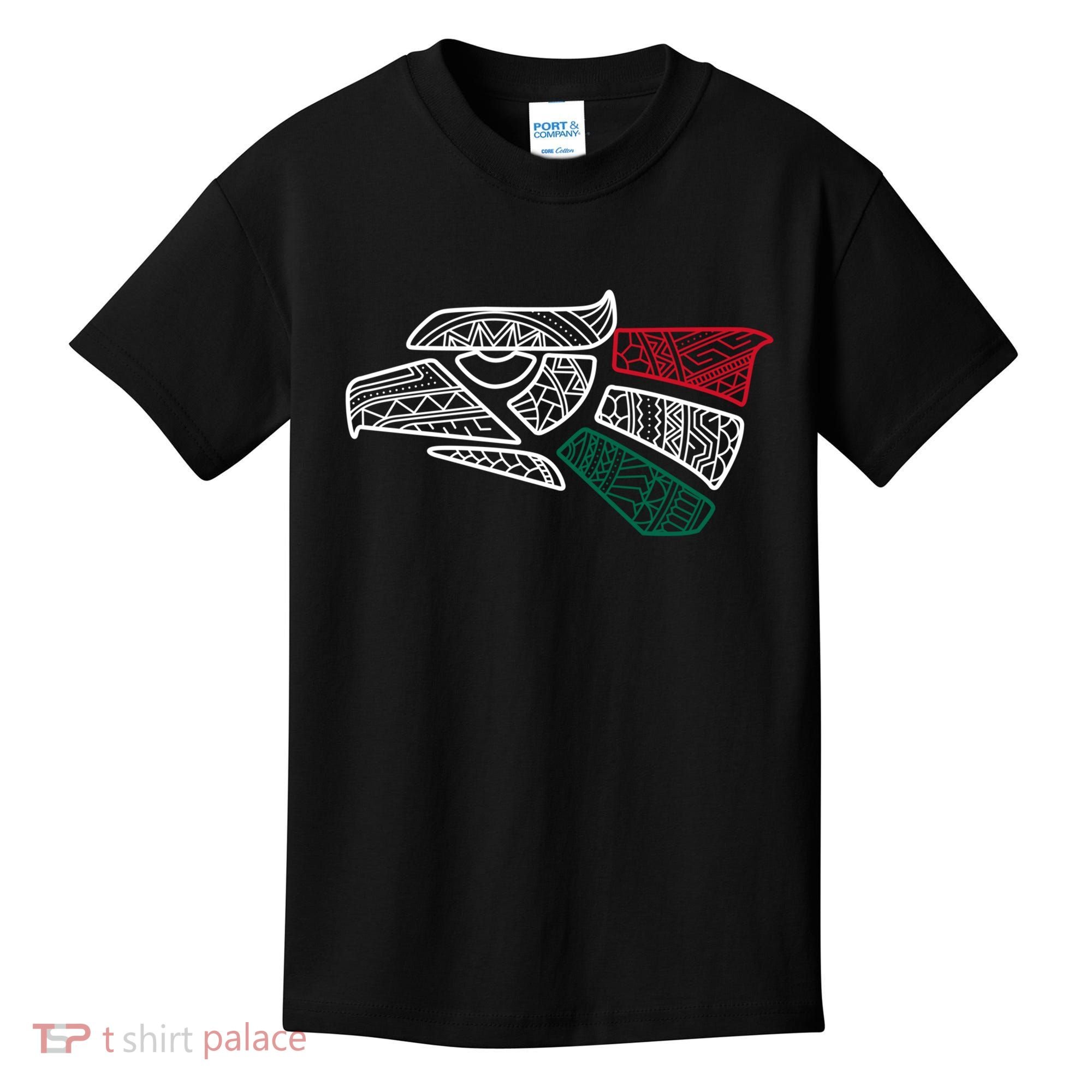 Mexico Flag Mexican Eagle Aztec Style Hecho En Mexico Kids T-Shirt