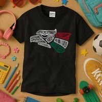 Mexico Flag Mexican Eagle Aztec Style Hecho En Mexico Kids T-Shirt thumb 3