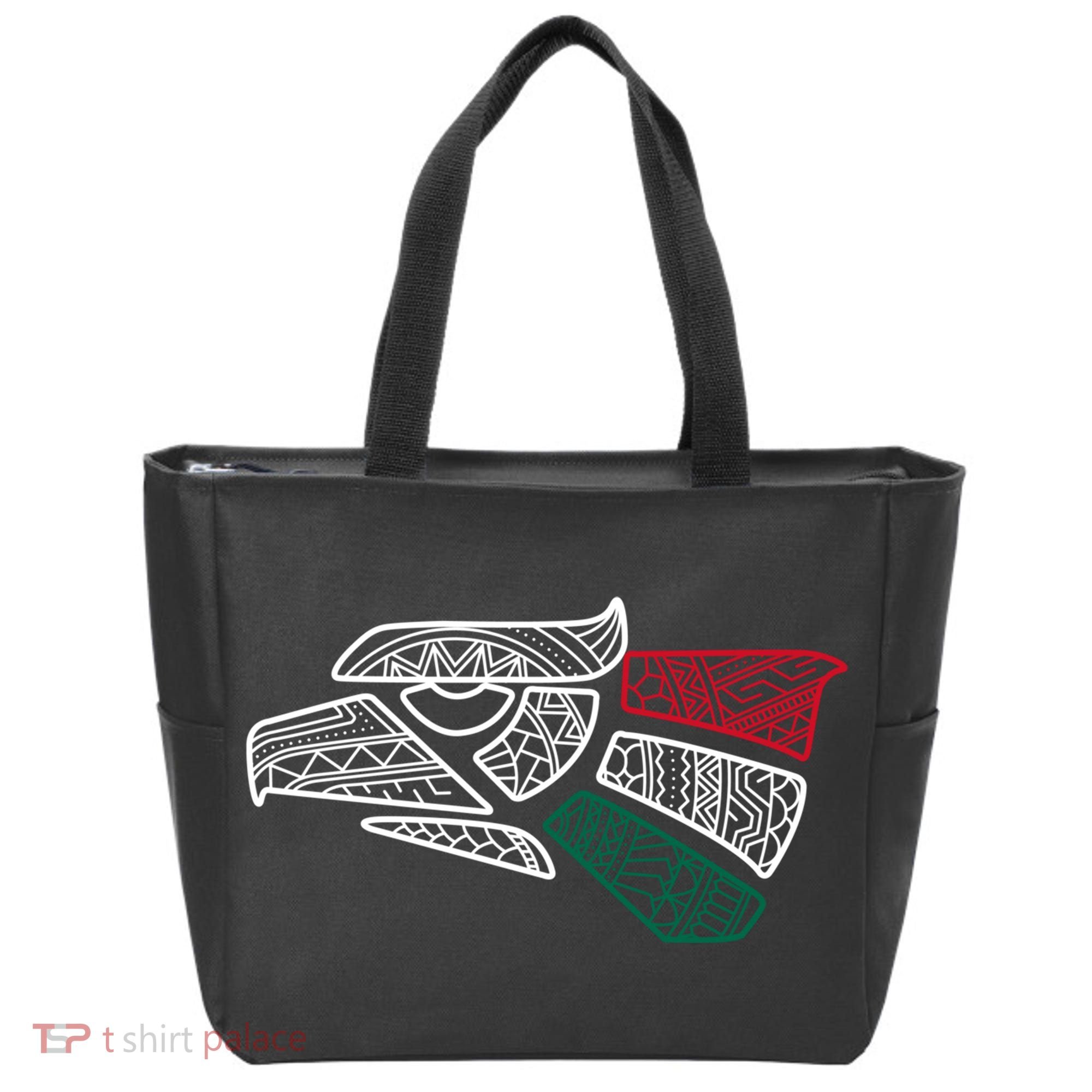 Mexico Flag Mexican Eagle Aztec Style Hecho En Mexico Tote Bag
