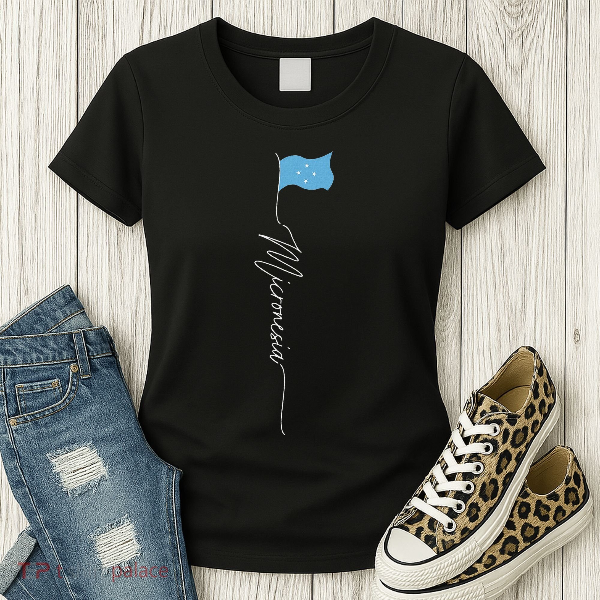 Micronesia Flag Micronesian Flag Micronesian Patriotic Flag Women's T-Shirt