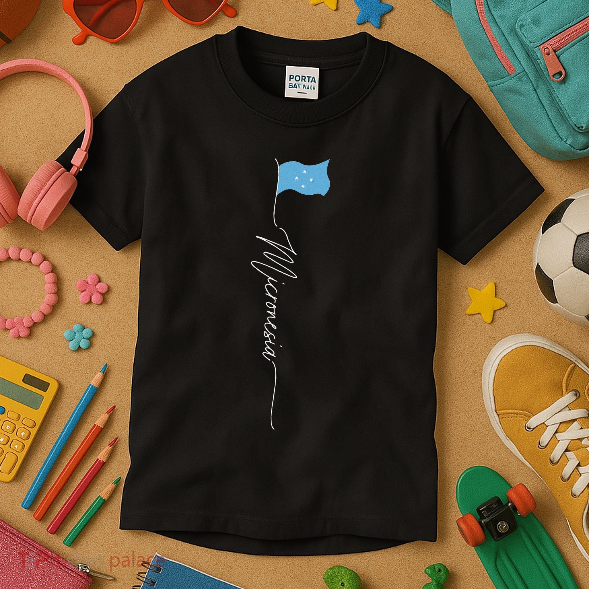 Micronesia Flag Micronesian Flag Micronesian Patriotic Flag Kids T-Shirt