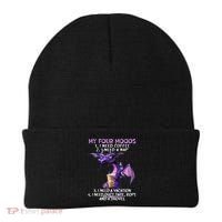 My Four Moods I Need Coffee I Need A Nap Dragon Beanie thumb 0