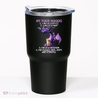My Four Moods I Need Coffee I Need A Nap Dragon Tumbler thumb 0