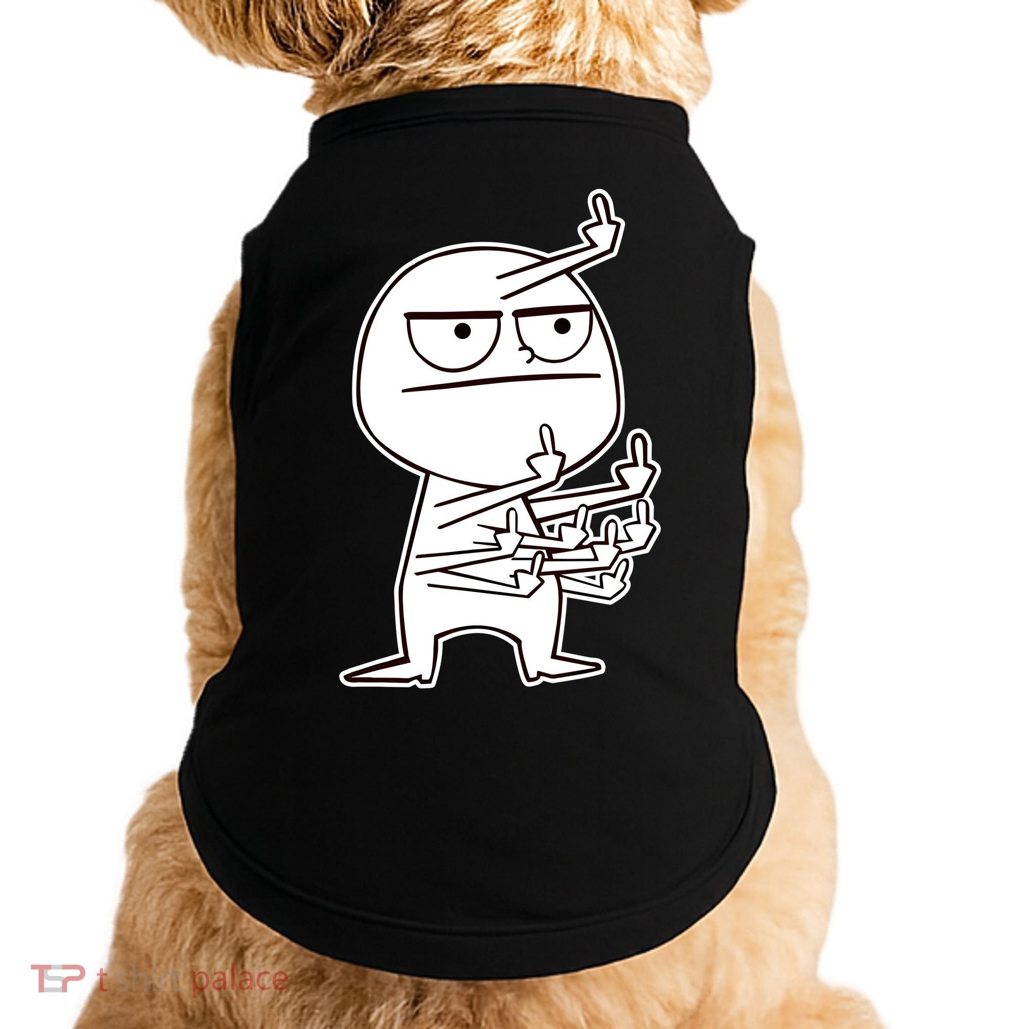 Middle Finger Maniac Funny Doggie Tank