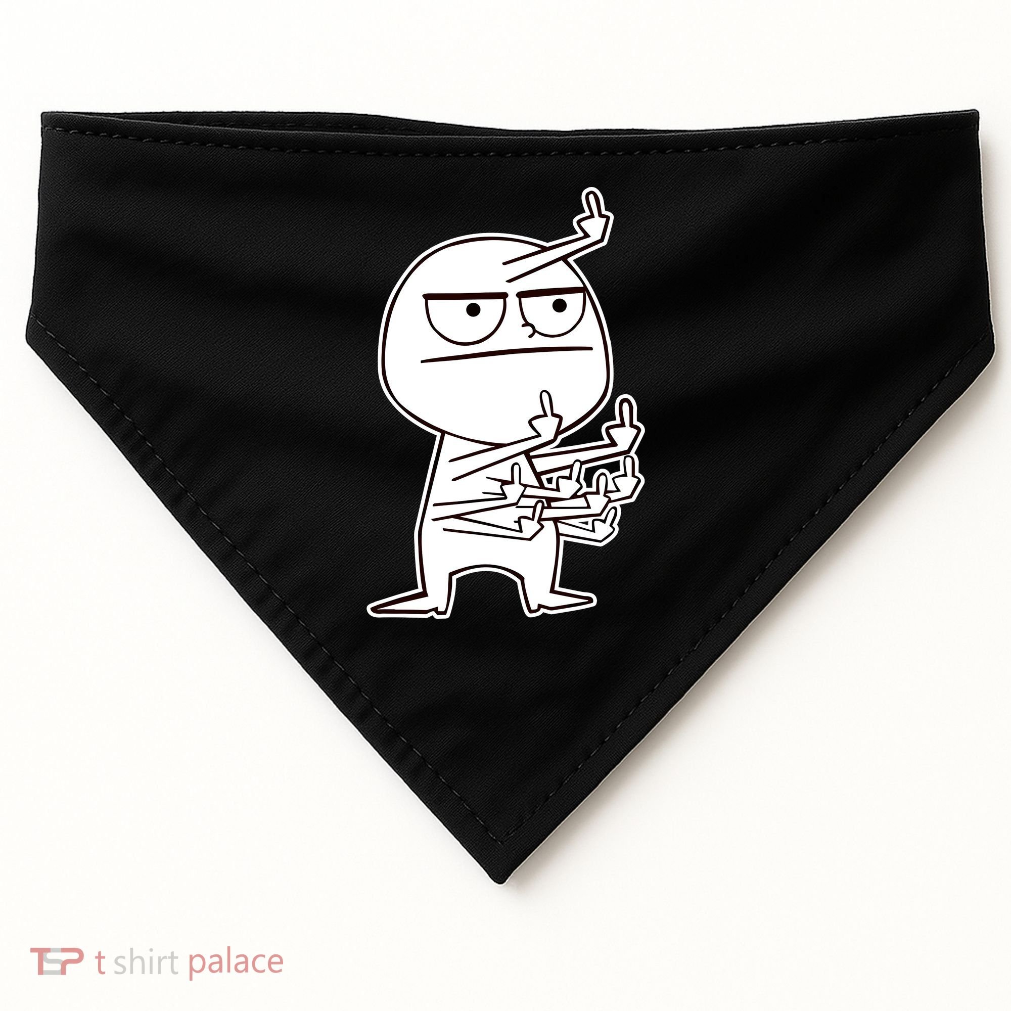 Middle Finger Maniac Funny USA-Made Doggie Bandana