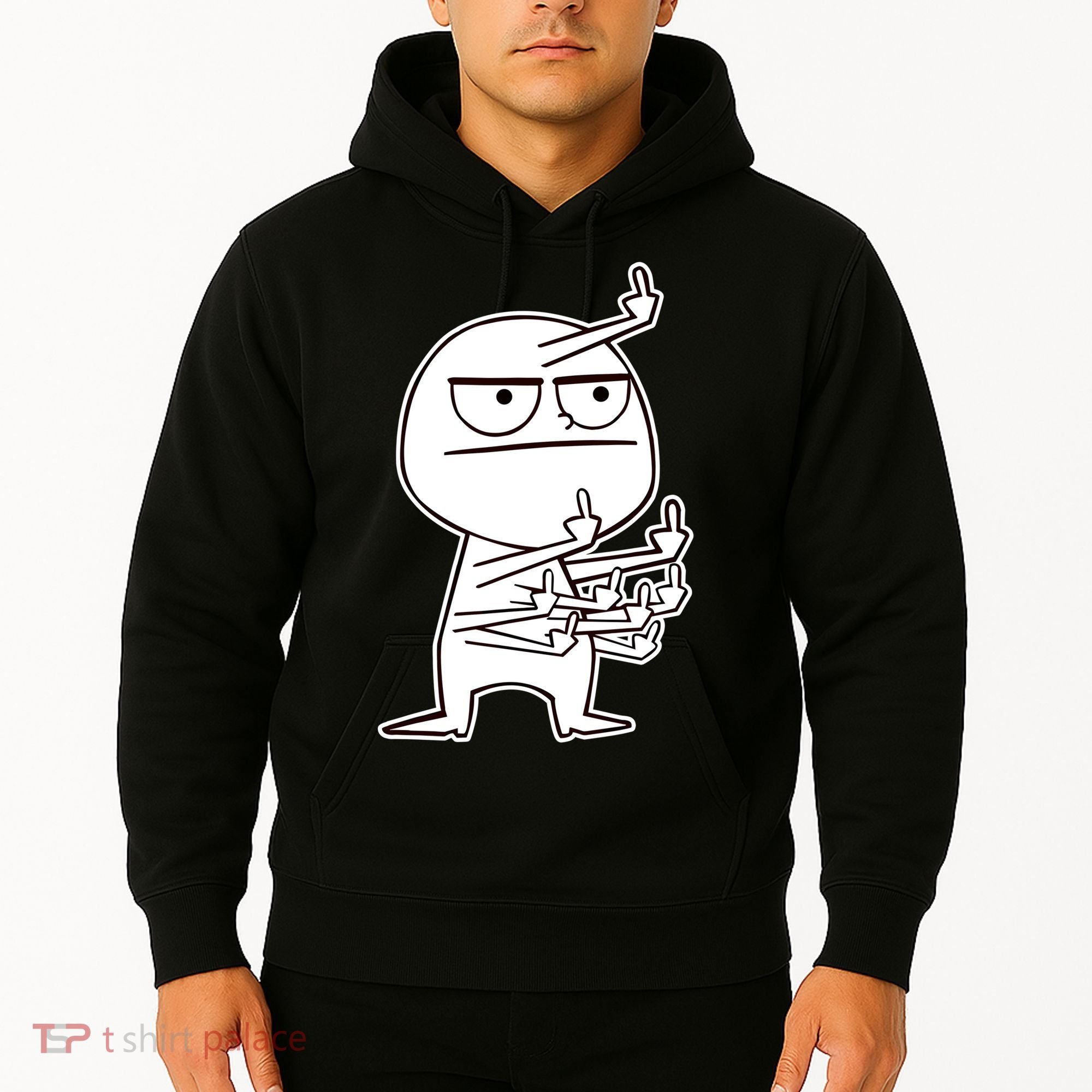 Middle Finger Maniac Funny Hoodie