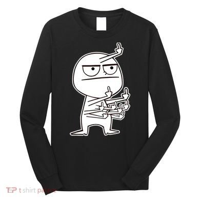 Middle Finger Maniac Funny Long Sleeve Shirt