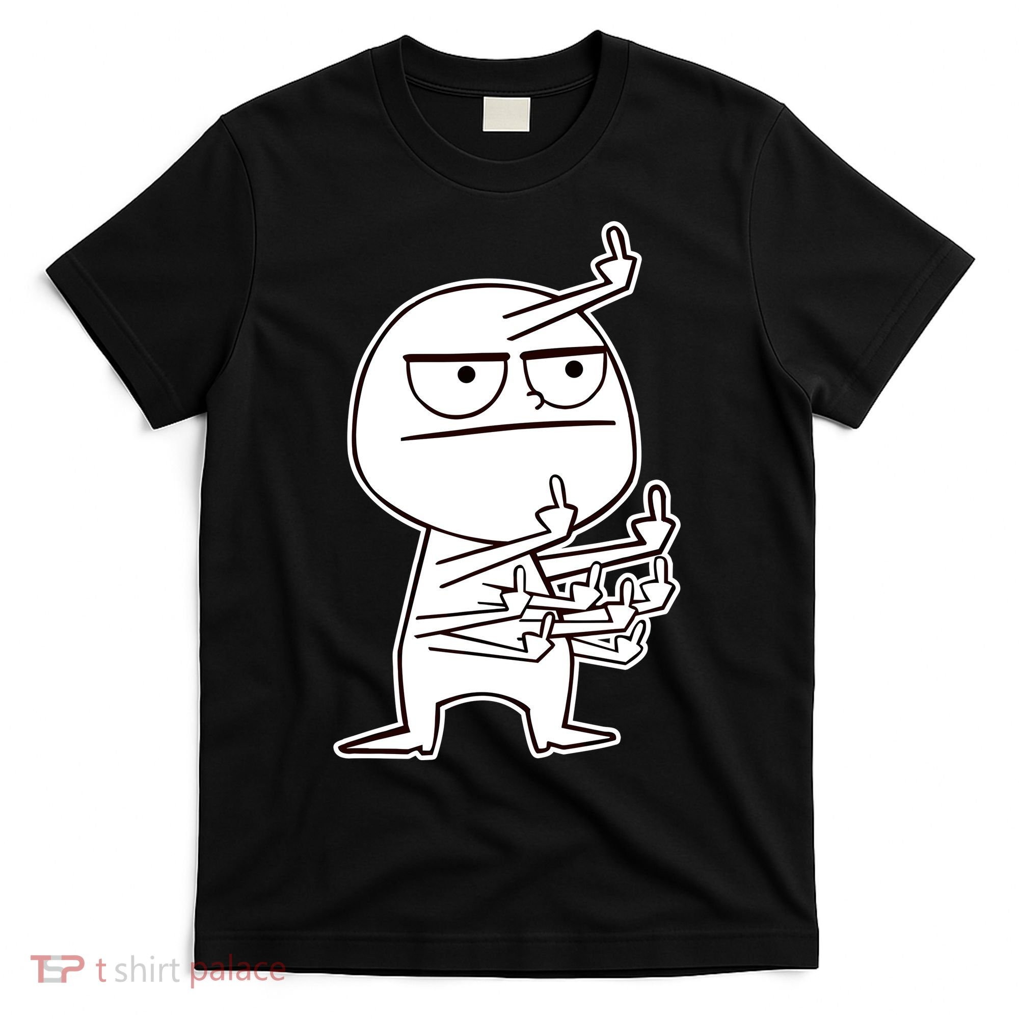 Middle Finger Maniac Funny T-Shirt