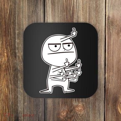Middle Finger Maniac Funny Coaster