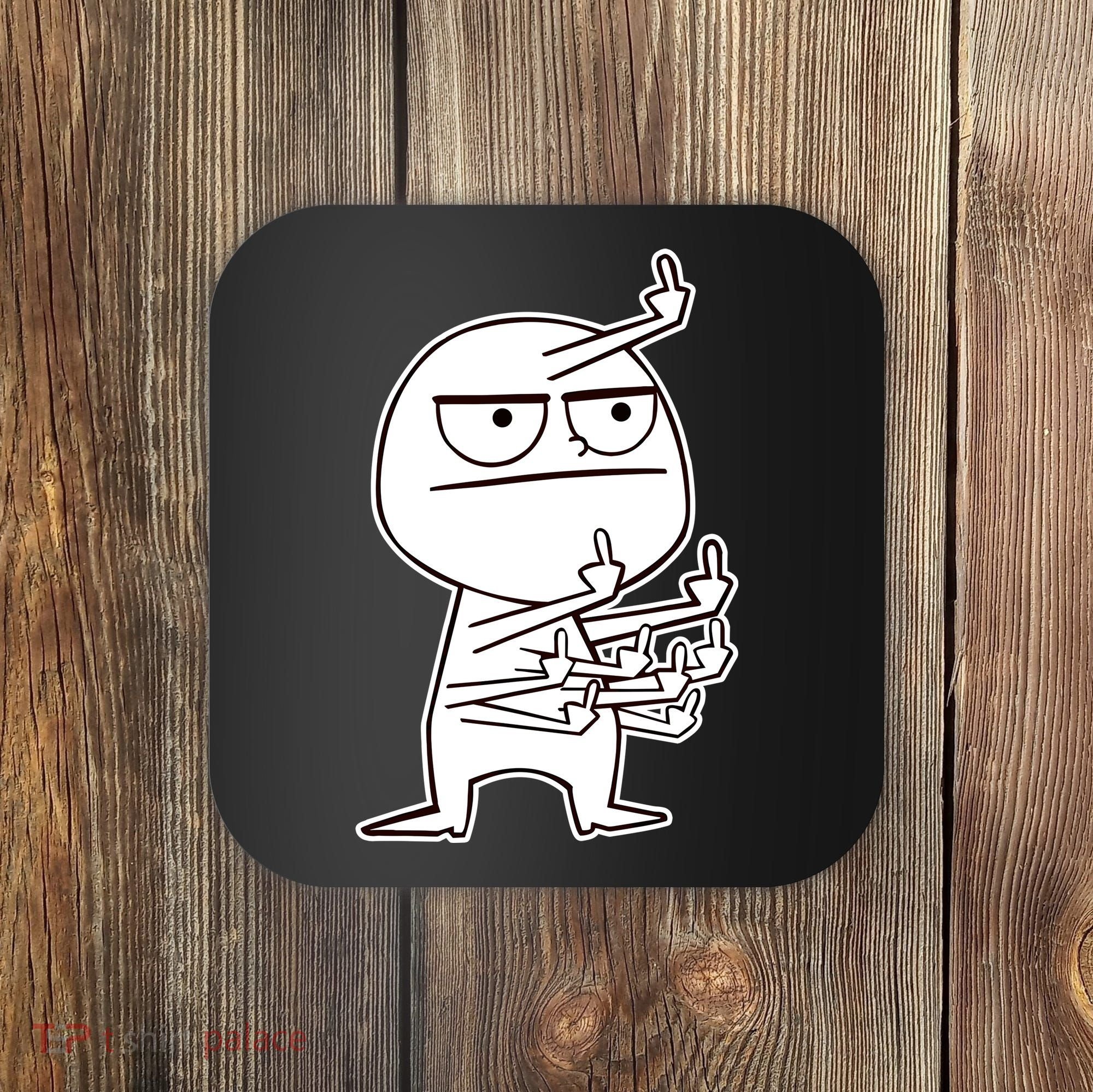 Middle Finger Maniac Funny Coaster