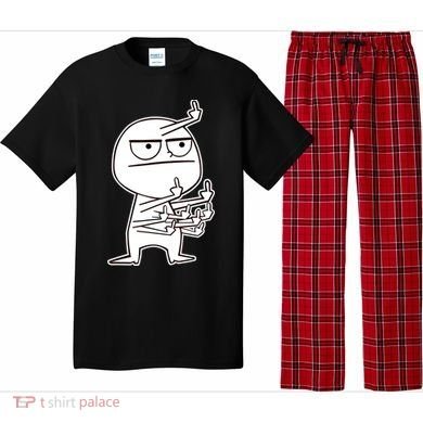 Middle Finger Maniac Funny Pajama Set