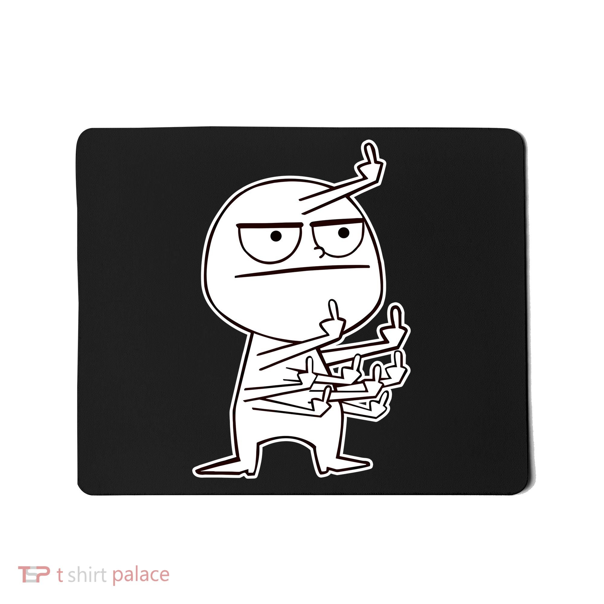 Middle Finger Maniac Funny Mousepad