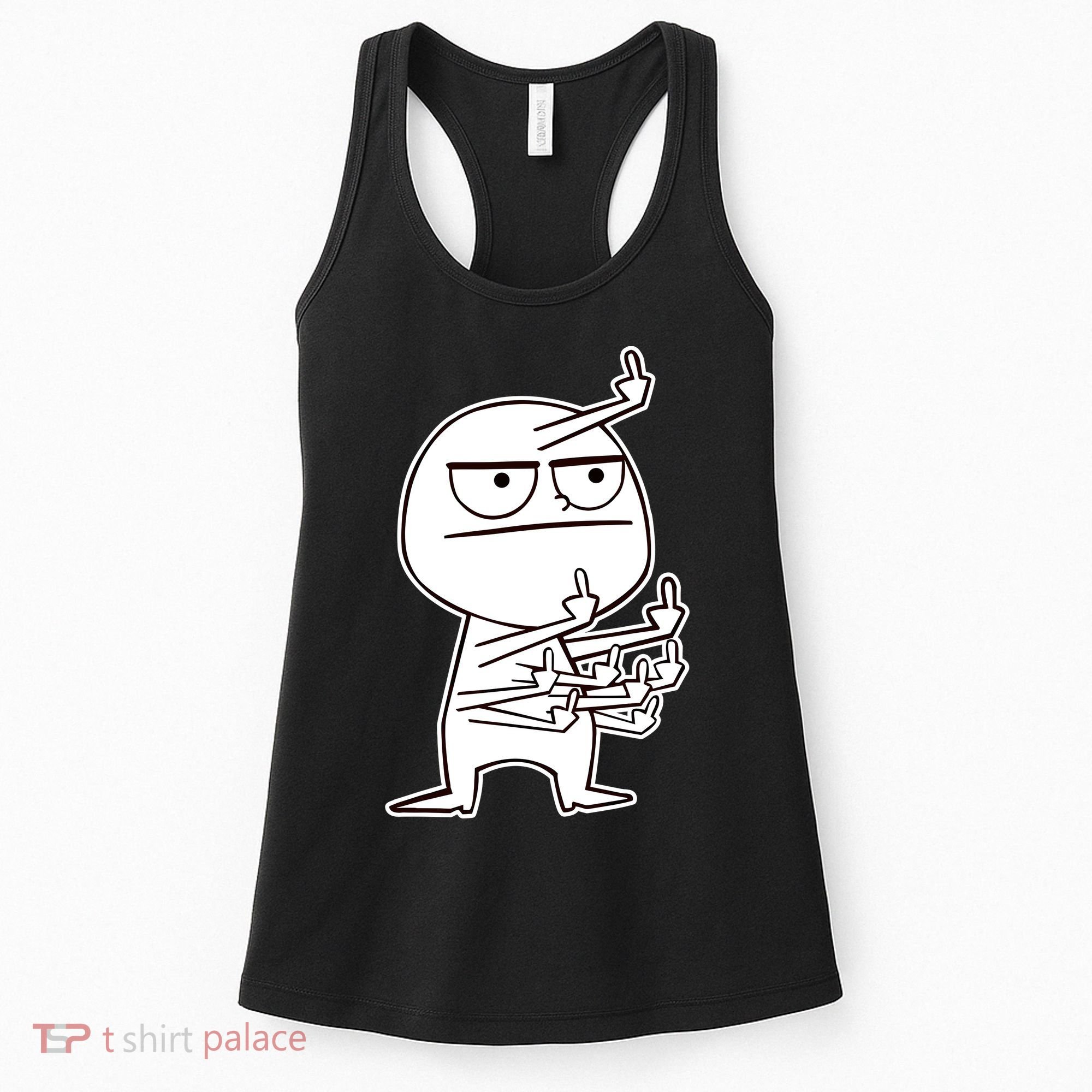 Middle Finger Maniac Funny Women's Tank Top