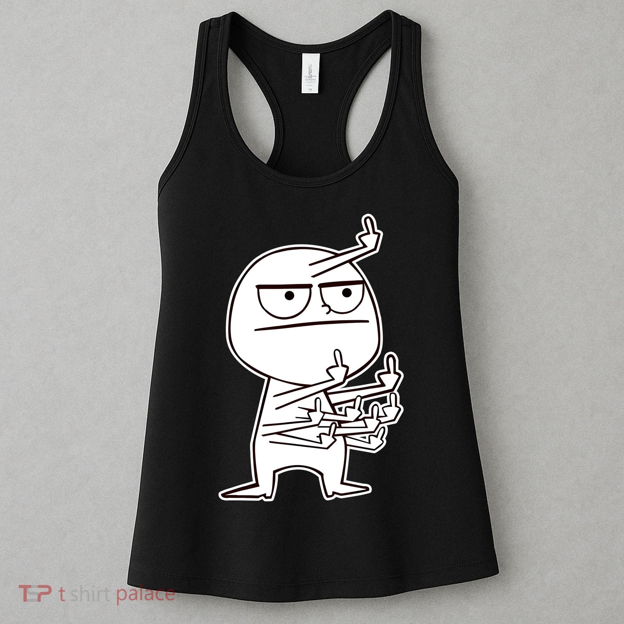 Middle Finger Maniac Funny Women's Tank Top