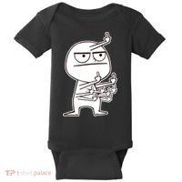 Middle Finger Maniac Funny Baby Bodysuit thumb 0