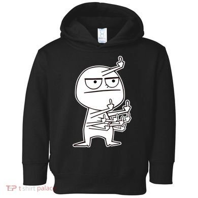 Middle Finger Maniac Funny Toddler Hoodie