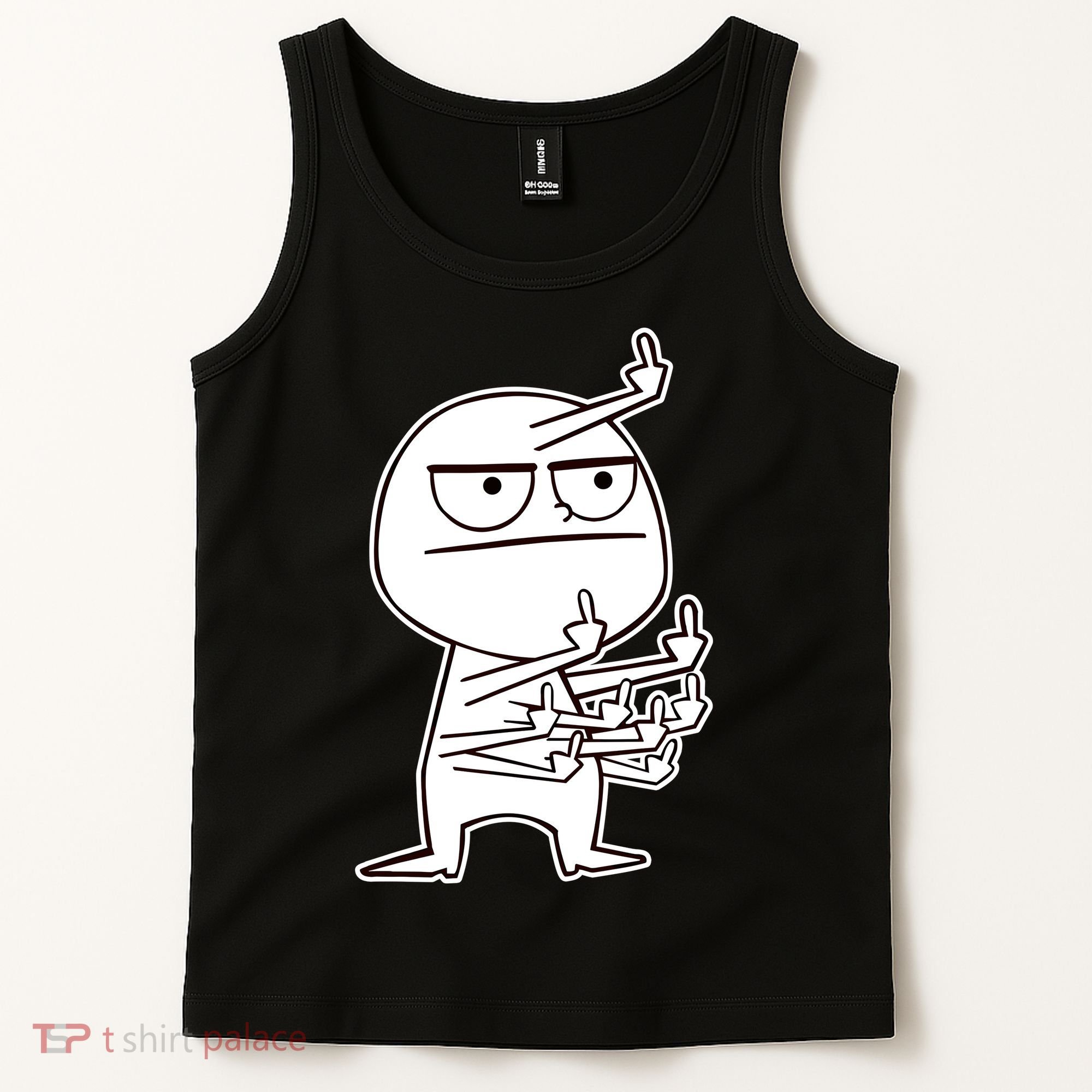 Middle Finger Maniac Funny Tank Top