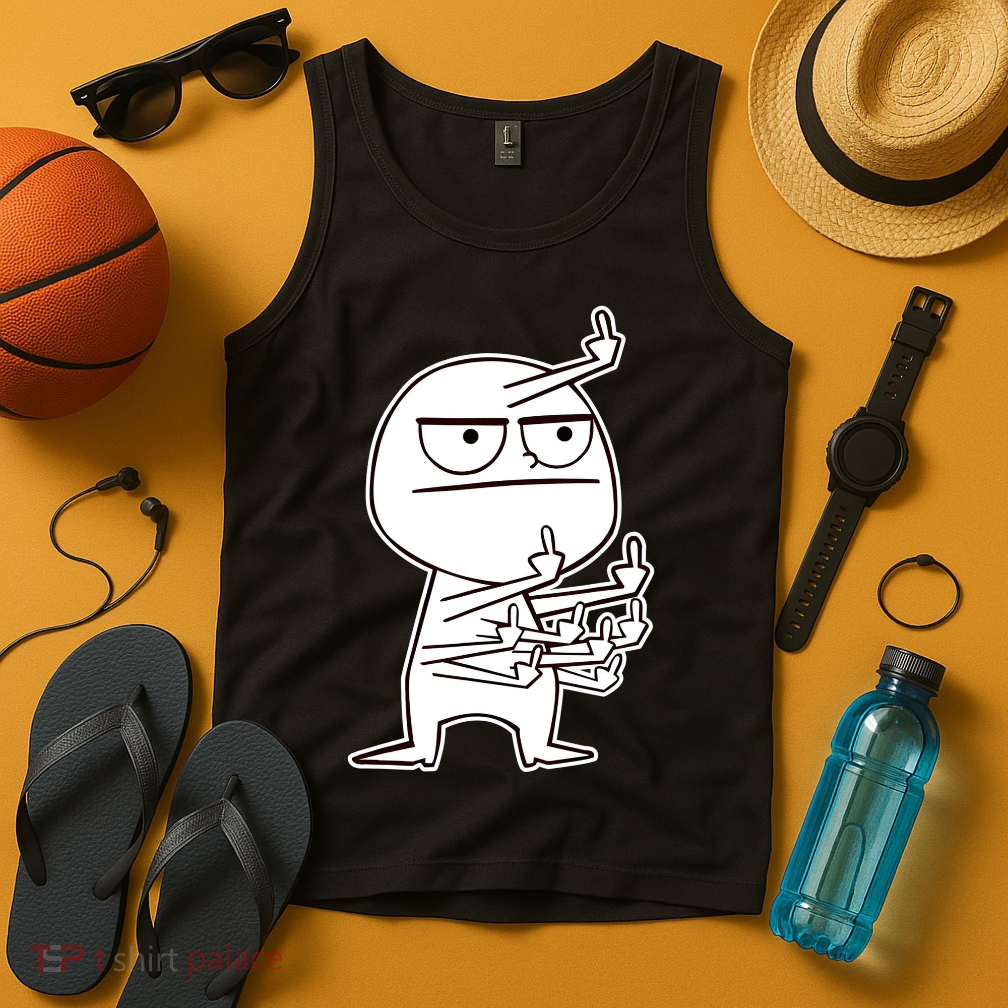Middle Finger Maniac Funny Tank Top