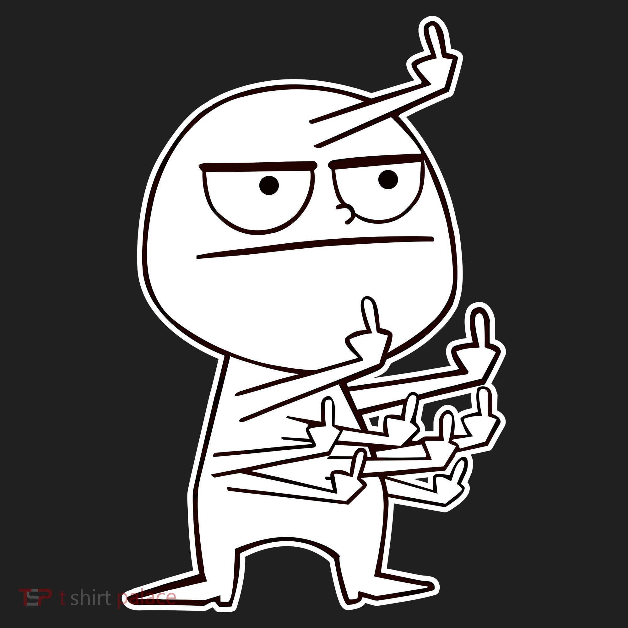 Middle Finger Maniac Funny Golf Towel
