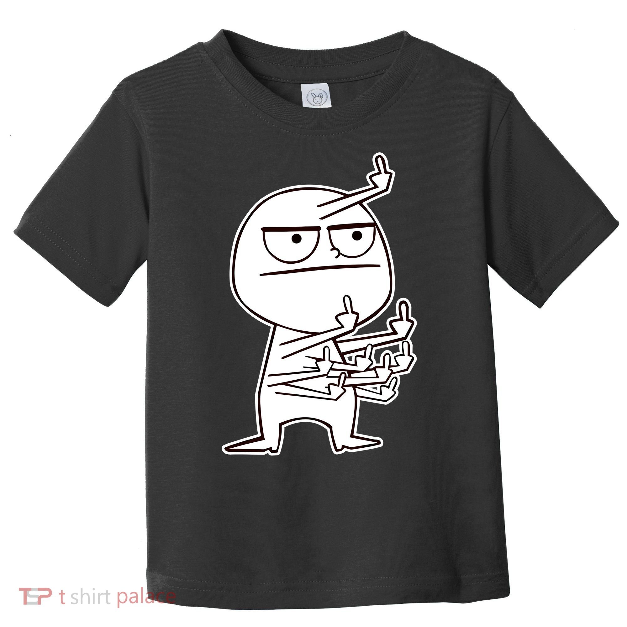 Middle Finger Maniac Funny Toddler T-Shirt