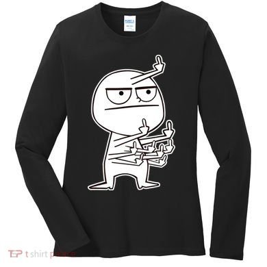 Middle Finger Maniac Funny Women's Long Sleeve Shirt