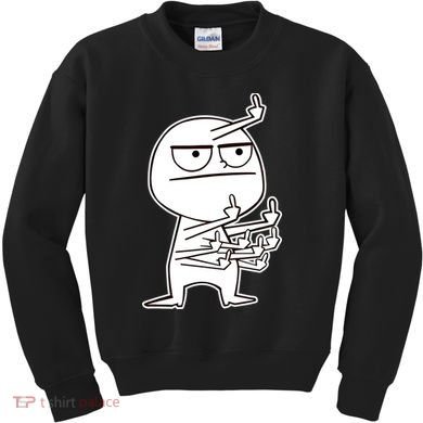 Middle Finger Maniac Funny Kids Sweatshirt