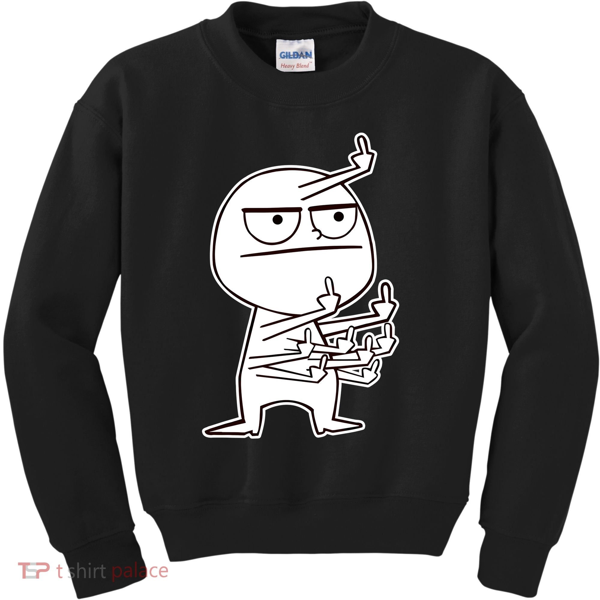Middle Finger Maniac Funny Kids Sweatshirt