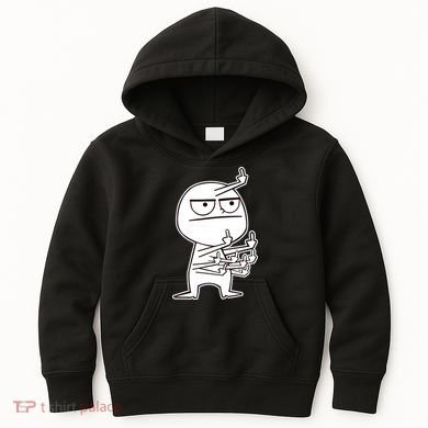 Middle Finger Maniac Funny Kids Hoodie