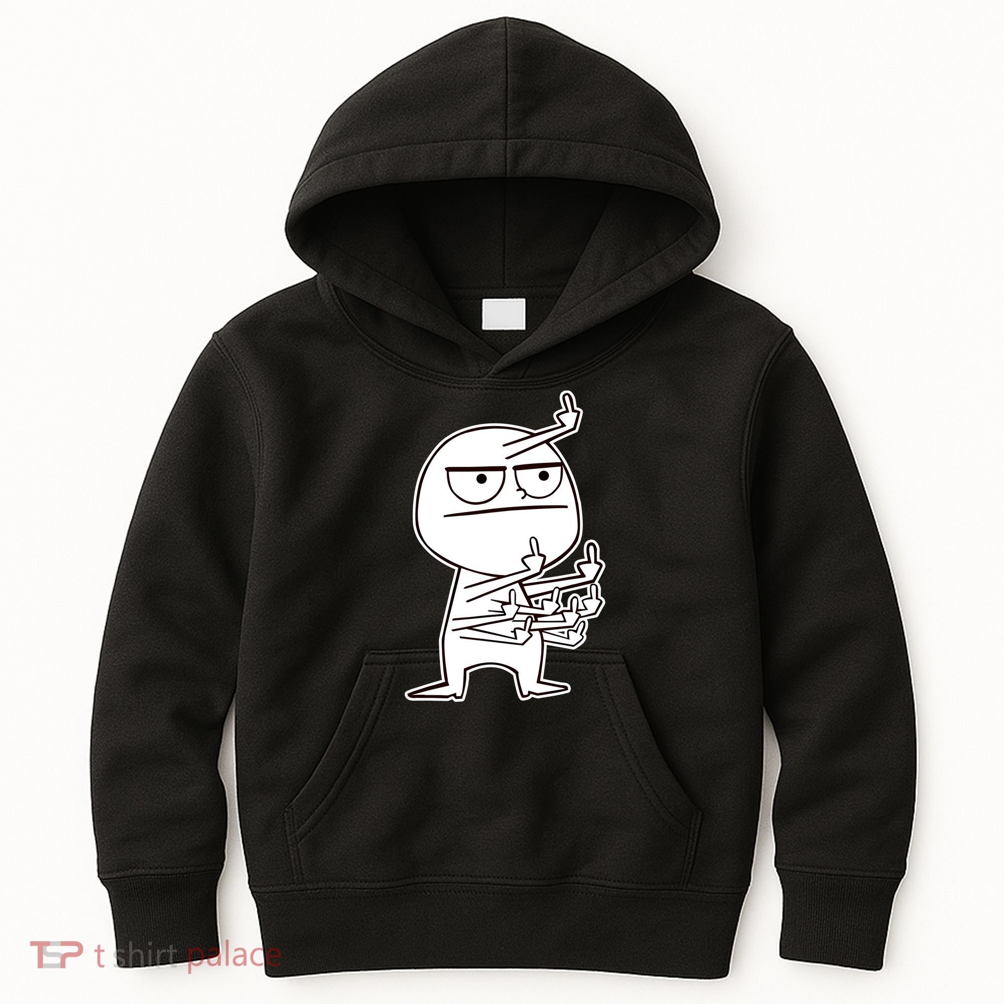 Middle Finger Maniac Funny Kids Hoodie