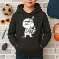 Middle Finger Maniac Funny Kids Hoodie thumb 2
