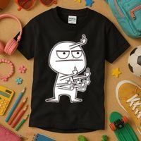 Middle Finger Maniac Funny Kids T-Shirt thumb 3