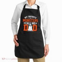 My Favorite Monsters Call Me Dad Funny Daddy Halloween Ghost Apron thumb 2