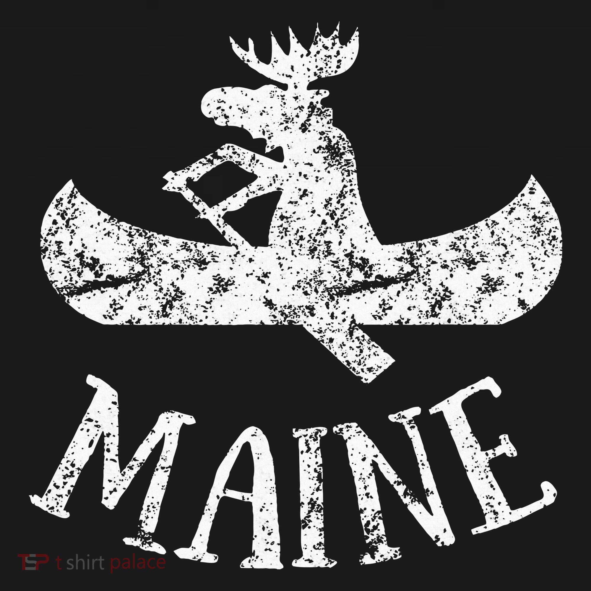 Maine Funny Moose Canoe Vacation Bucket Hat