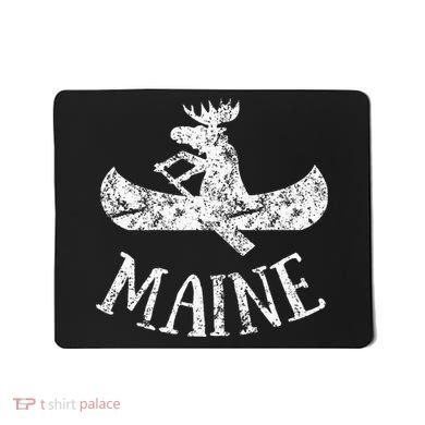 Maine Funny Moose Canoe Vacation Mousepad