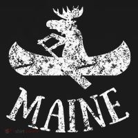 Maine Funny Moose Canoe Vacation Mousepad thumb 1