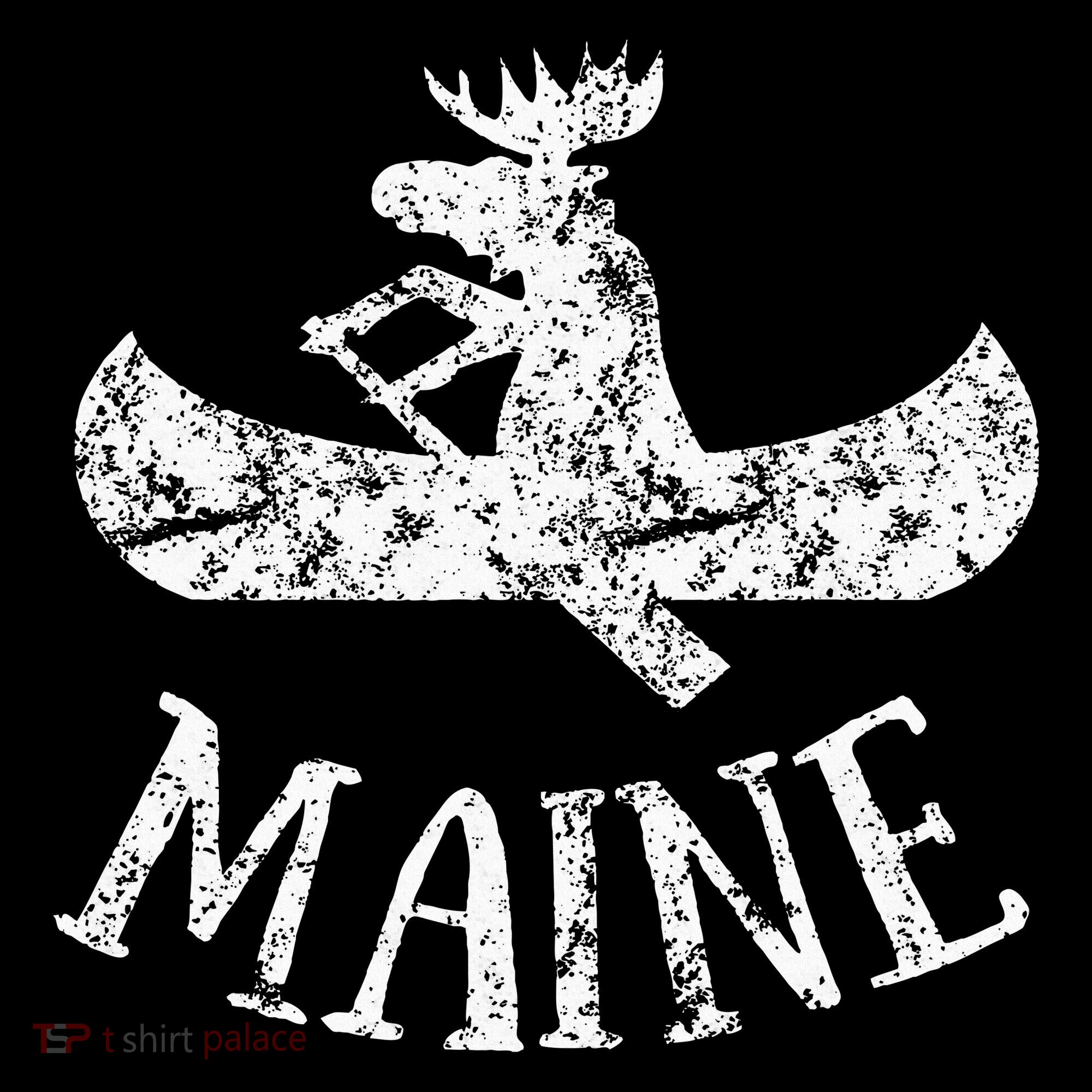 Maine Funny Moose Canoe Vacation Toddler Hoodie