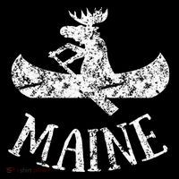 Maine Funny Moose Canoe Vacation Tank Top thumb 6