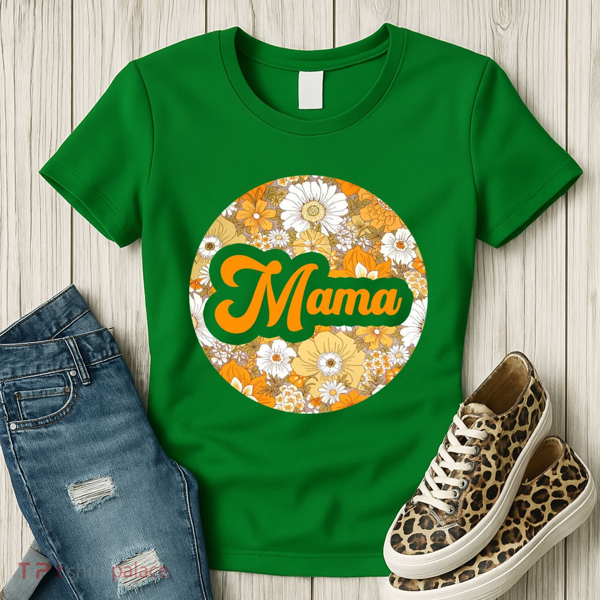 Mama Floral Mother's Day Gift Women's T-Shirt