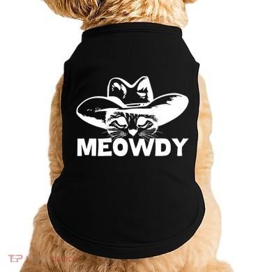 Meowdy Funny Mashup Between Meow And Howdy Cat Meme Cool Gift Doggie Tank