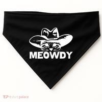 Meowdy Funny Mashup Between Meow And Howdy Cat Meme Cool Gift USA-Made Doggie Bandana thumb 0