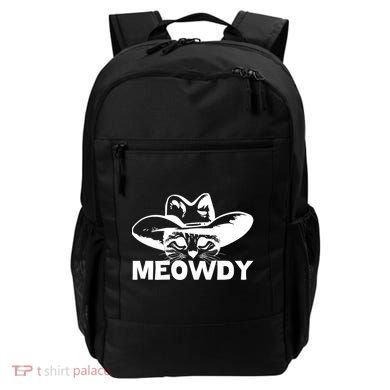 Meowdy Funny Mashup Between Meow And Howdy Cat Meme Cool Gift Backpack