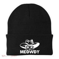 Meowdy Funny Mashup Between Meow And Howdy Cat Meme Cool Gift Beanie thumb 0