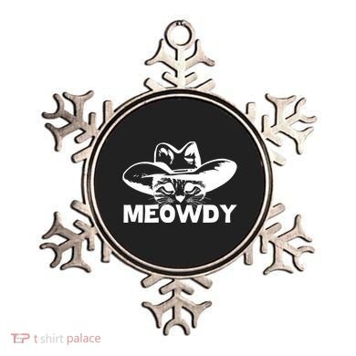 Meowdy Funny Mashup Between Meow And Howdy Cat Meme Cool Gift Ornament