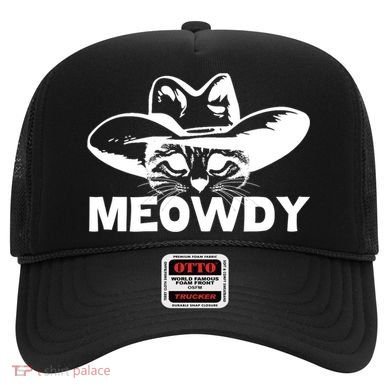 Meowdy Funny Mashup Between Meow And Howdy Cat Meme Cool Gift Hat